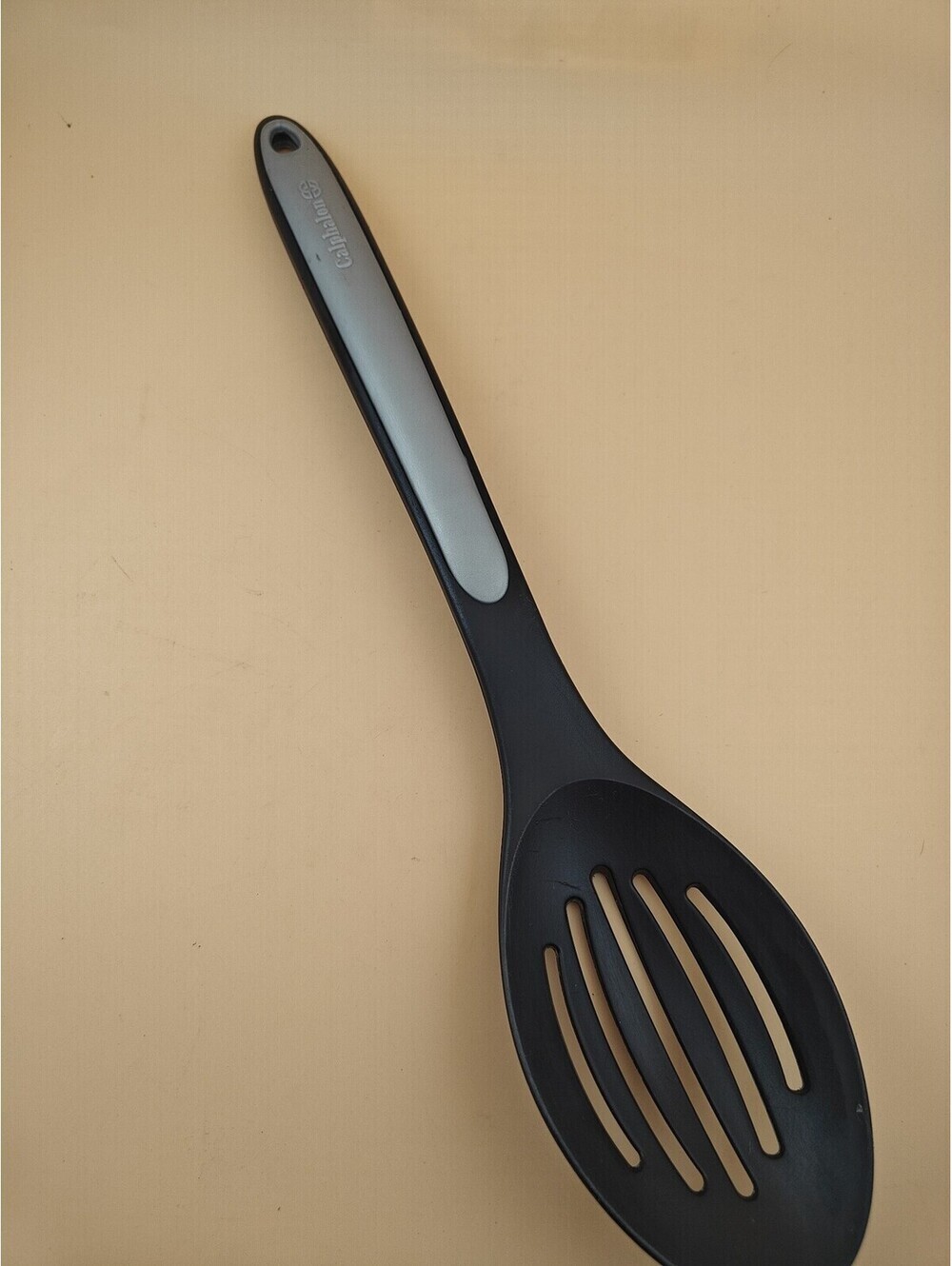 Calphalon Slotted Serving Spoon 13.5 Inch Nylon Black Gray Kitchen Tool